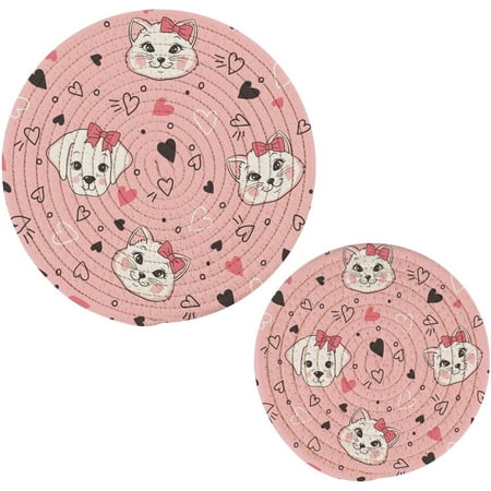 Tangkunup Cute Dog Trivets Pot Holders Set of 2 Decoration Potholders for Kitchens Pure Cotton Thread Weave Trivets Hot Pads for Kitchens Coasters Placemats Spoon Rest for Cooking
Tangkunup Cute Dog Trivets Pot Holders Set of 2 Decoration Potholders for Kitchens Pure Cotton Thread Weave Trivets Hot Pads for Kitchens Coasters Placemats Spoon Rest for Cooking