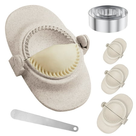 Grusce 7PCS Dumpling Maker Empanadas Press Mold Empanada Maker Set in 3 Different Sizes with Round Dough Cutter&Stuffing Spoon Chinese Dumpling Pie Empanadas Press Mold Kitchen Accessories
Grusce 7PCS Dumpling Maker Empanadas Press Mold Empanada Maker Set in 3 Different Sizes with Round Dough Cutter&Stuffing Spoon Chinese Dumpling Pie Empanadas Press Mold Kitchen Accessories