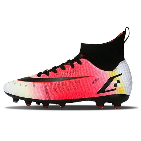 Men s Lace-up Waterproof Soccer Shoes Non-slip Sneakers With AG Cleated For Outdoor/Indoor Professional Training Super Foot Bowl