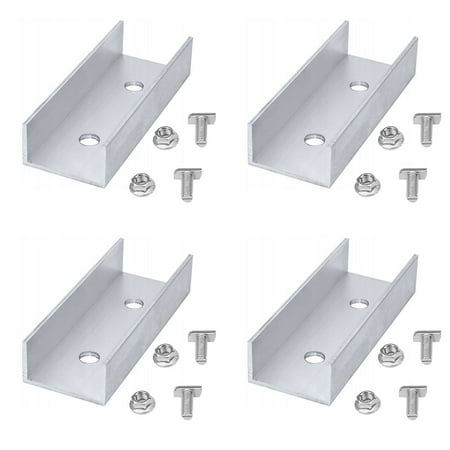 Gerich C-Profile Connector PV Rail Solar Rail Connector 45x25x100mm with Screws