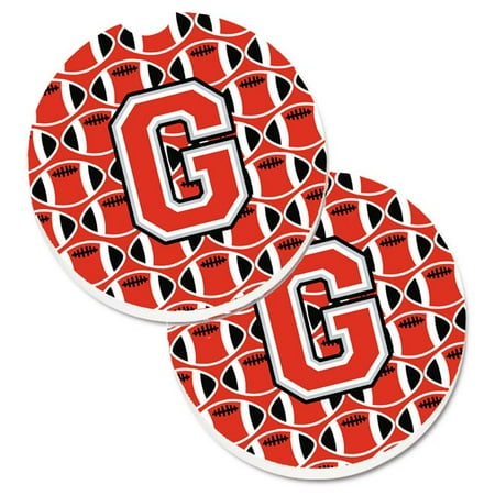 Carolines Treasures CJ1067-GCARC Letter G Football Scarlet & Grey Set of 2 Cup Holder Car Coaster
Carolines Treasures CJ1067-GCARC Letter G Football Scarlet & Grey Set of 2 Cup Holder Car Coaster