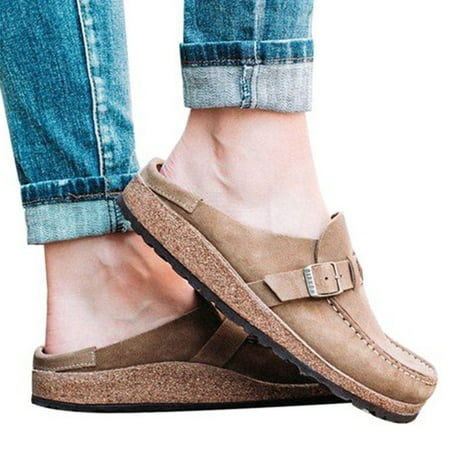 Bergwerk Flats Vintage Non-Slip Shoes Womens Walking Buckle Summer Casual Flat Comfort Slip-On Platform Shoes Slippers
Bergwerk Flats Vintage Non-Slip Shoes Womens Walking Buckle Summer Casual Flat Comfort Slip-On Platform Shoes Slippers