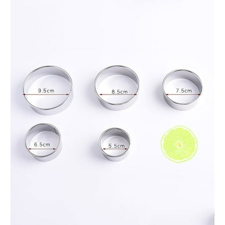 Dyfzdhu Stainless Steel Functional Bottom Cake Feng Baking Crimping Round Dumpling Skin Cut Dry