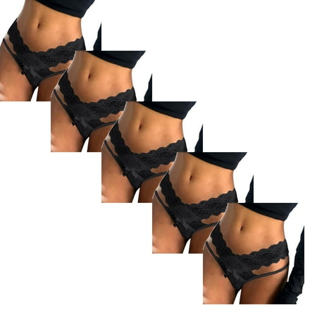Womens Underwear Brief Floral Lace Mesh Low Rise Hollow Out Transparent Plus Size Panties5PC
Womens Underwear Brief Floral Lace Mesh Low Rise Hollow Out Transparent Plus Size Panties5PC