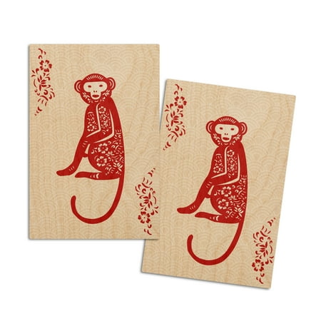 Silhouette Monkey (4x6 Birch Wood Postcards 2-Pack Stationary Rustic Home Wall Decor)
Silhouette Monkey (4x6 Birch Wood Postcards 2-Pack Stationary Rustic Home Wall Decor)