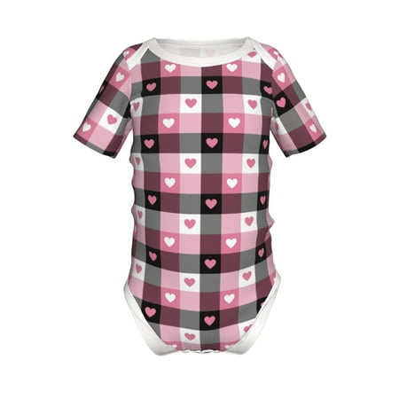 Adobk Heart Plaid Print Baby Climbing Clothes Jumpsuit Rompers Classic Rompers Child Short sleeve Bodysuits-9M
Adobk Heart Plaid Print Baby Climbing Clothes Jumpsuit Rompers Classic Rompers Child Short sleeve Bodysuits-9M