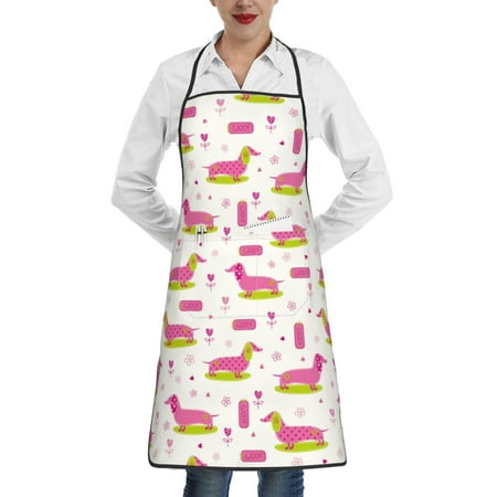 Rocae Dachshund Dog Puppy for Kitchen Aprons for Women Adjustable Cooking Kitchen Chef Apron for Men with Pockets
Rocae Dachshund Dog Puppy for Kitchen Aprons for Women Adjustable Cooking Kitchen Chef Apron for Men with Pockets