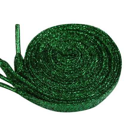 COOLL 110cm Fashion Flat Glitter Colored Shoe Laces Canvas Sneaker Shoelaces String