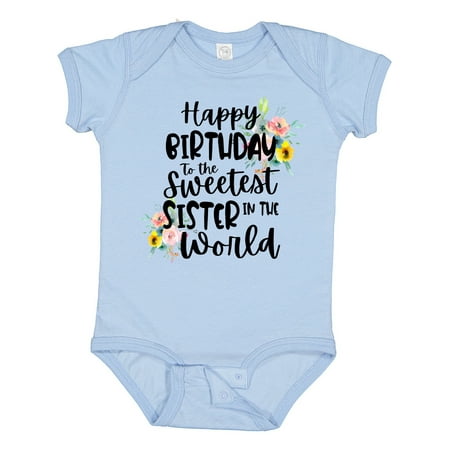 Inktastic Happy Birthday to the Sweetest Sister in the World Gift Baby Girl Bodysuit
Inktastic Happy Birthday to the Sweetest Sister in the World Gift Baby Girl Bodysuit
