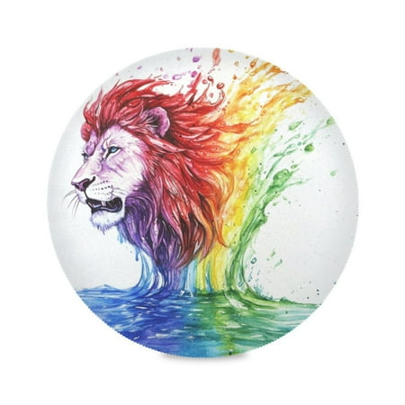 Round Plate Mat 15.4x15.4 Inchesx6 Placemat Table Mat Kitchen Mat Coffee Mat Fabric Thick Strong Wear-Resistant Heat Resistance Rainbow Lion Pattern
Round Plate Mat 15.4x15.4 Inchesx6 Placemat Table Mat Kitchen Mat Coffee Mat Fabric Thick Strong Wear-Resistant Heat Resistance Rainbow Lion Pattern