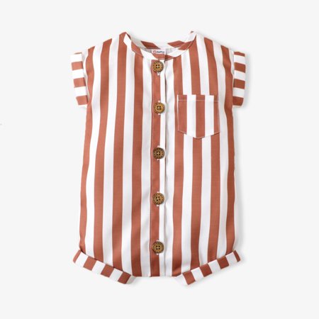 PatPat Baby Boy s Cap Sleeve Jumpsuit Summer 100% Cotton Button Down Romper Infant Cute Strip Pocket Onsies 0-18Month
PatPat Baby Boy s Cap Sleeve Jumpsuit Summer 100% Cotton Button Down Romper Infant Cute Strip Pocket Onsies 0-18Month