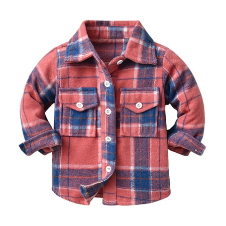 Binhe Baby Knit Shirt Toddler Boys Girls Shirt Coat Jacket Plaid Long Sleeve Kids Turn Down Collar Button Tops Outwear Loose Retro Checkered Shirt with Single Buttons
Binhe Baby Knit Shirt Toddler Boys Girls Shirt Coat Jacket Plaid Long Sleeve Kids Turn Down Collar Button Tops Outwear Loose Retro Checkered Shirt with Single Buttons