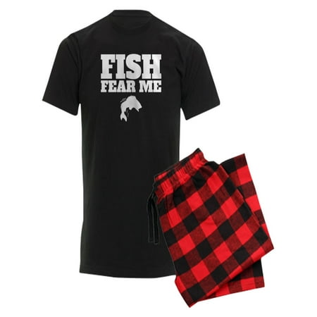 CafePress - Fish Fear Me Pajamas - Men s Dark Pajamas