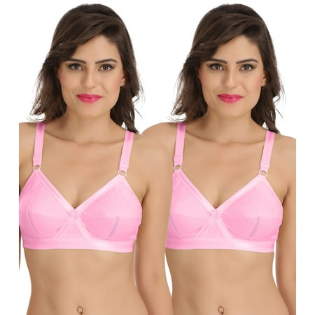 Ossirrio Women Everyday Comfort Full Cup Bra Non Wired Plus Size Cotton Bra Pack of 2 Pink
Ossirrio Women Everyday Comfort Full Cup Bra Non Wired Plus Size Cotton Bra Pack of 2 Pink