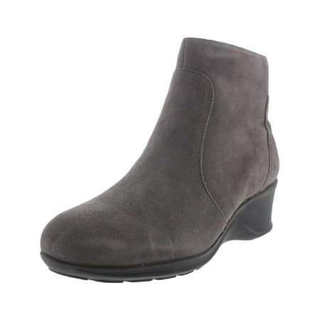 Easy Spirit Womens SEFARRE Leather Zipper Ankle Boots