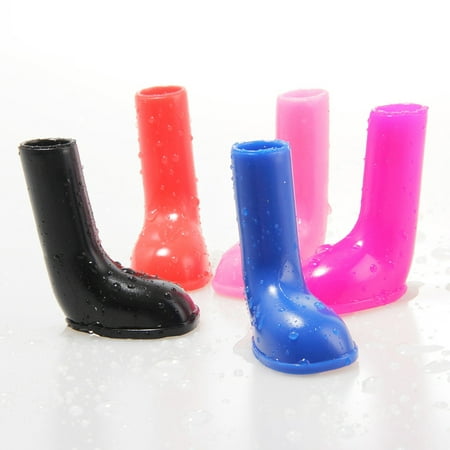 

Flm 4Pcs Dog Puppy Shoes Waterproof Non Slip Stretchy Pet Protective Rain Boots