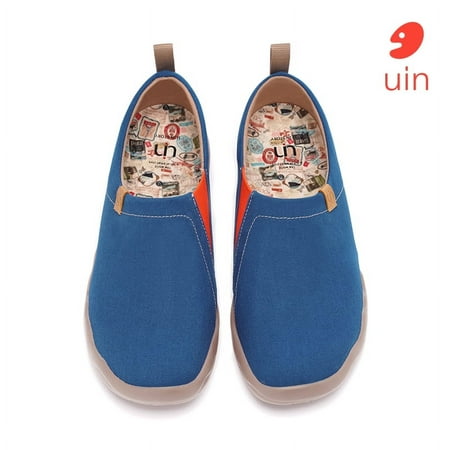 

UIN Men s Walking Travel Shoes Slip On Canvas Casual Loafers Lightweight Comfort Art Painted Fashion Sneaker Silent Man US SIZE