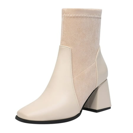 TAIAOJING Womens Boots Ladies Autumn And Winter Elastic Ankle Boots Socks Boots Fashion Round Toe Solid Color Square Heel Retro Midboots Shoes
TAIAOJING Womens Boots Ladies Autumn And Winter Elastic Ankle Boots Socks Boots Fashion Round Toe Solid Color Square Heel Retro Midboots Shoes