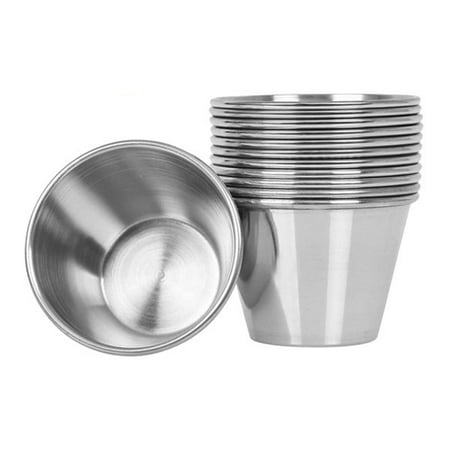 1 Pack of 10 - Premium Brushed Stainless Steel Condiment Sauce Cups Spices Pots Liquid Dips Bowls - 2.5Oz 70Ml
1 Pack of 10 - Premium Brushed Stainless Steel Condiment Sauce Cups Spices Pots Liquid Dips Bowls - 2.5Oz 70Ml