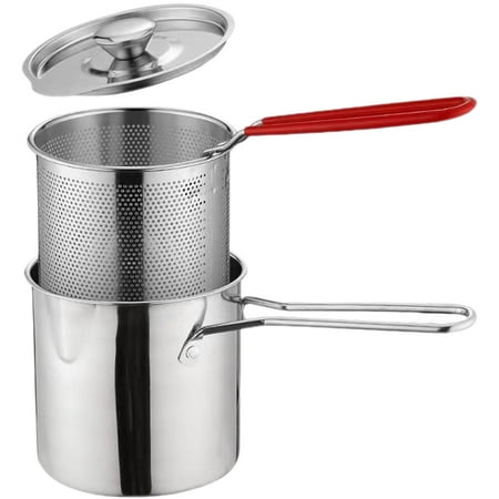 NUOLUX 1 Set Stainless Steel Fryer Kit Metal Fryer and Baskets Deep Frying Pot Fry Basket for Kitchen
NUOLUX 1 Set Stainless Steel Fryer Kit Metal Fryer and Baskets Deep Frying Pot Fry Basket for Kitchen