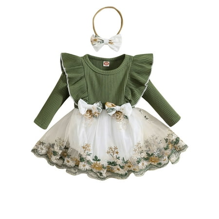 allshope Baby Girls 2 Piece Outfits Embroidery Long Sleeves Romper Dress and Cute Headband for Toddler Infant Fall
allshope Baby Girls 2 Piece Outfits Embroidery Long Sleeves Romper Dress and Cute Headband for Toddler Infant Fall