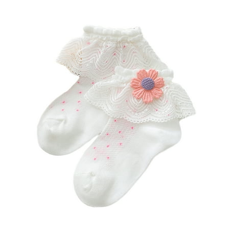 JYYYBF Baby Girls Frill Ruffle Lace Socks Cotton Breathable Ankle Length Socks with Flower Decoration for Kids Pink Purple
JYYYBF Baby Girls Frill Ruffle Lace Socks Cotton Breathable Ankle Length Socks with Flower Decoration for Kids Pink Purple