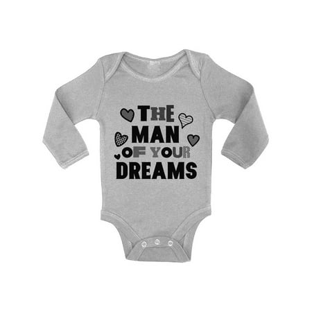 Awkward Styles The Man Of Your Dreams Long Sleeve Bodysuit for Baby Valentine s Day One Piece Valentine s Day Gifts for Baby Boy Valentine s Day Baby Romper Cute Gifts for Boys Mom Baby Boy Bodysuit
Awkward Styles The Man Of Your Dreams Long Sleeve Bodysuit for Baby Valentine s Day One Piece Valentine s Day Gifts for Baby Boy Valentine s Day Baby Romper Cute Gifts for Boys Mom Baby Boy Bodysuit