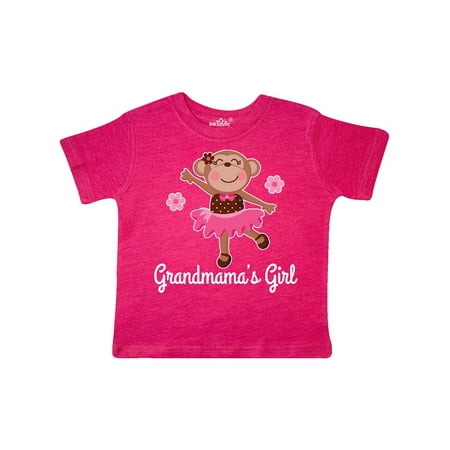 Inktastic Grandmama Girl Ballerina Monkey Gift Toddler Toddler Girl T-Shirt