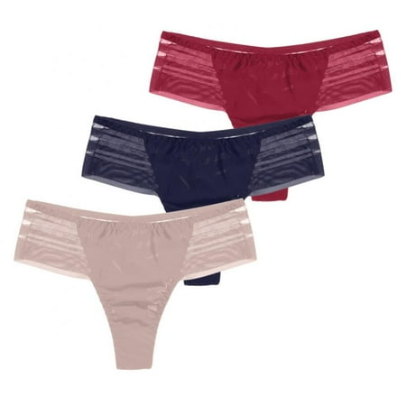 Popvcly 3 Pack Sexy Mesh Panties for Women G-String See Through Thongs Underwear Low-waist Hipster Panties
Popvcly 3 Pack Sexy Mesh Panties for Women G-String See Through Thongs Underwear Low-waist Hipster Panties