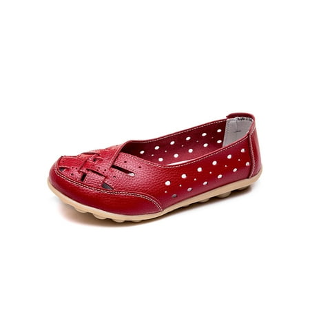 Zodanni Womens Loafers Slip On Casual Shoes Non-Slip Leather Flats Work Driving Shoe Walking Breathable Comfort Red 8.5
Zodanni Womens Loafers Slip On Casual Shoes Non-Slip Leather Flats Work Driving Shoe Walking Breathable Comfort Red 8.5