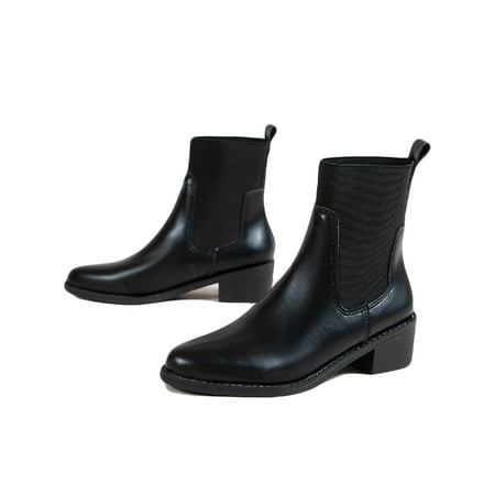 Ymiytan Women Slip Resistant Winter Shoes Walking British Style Pull On Short Booties Office Black 8
Ymiytan Women Slip Resistant Winter Shoes Walking British Style Pull On Short Booties Office Black 8
