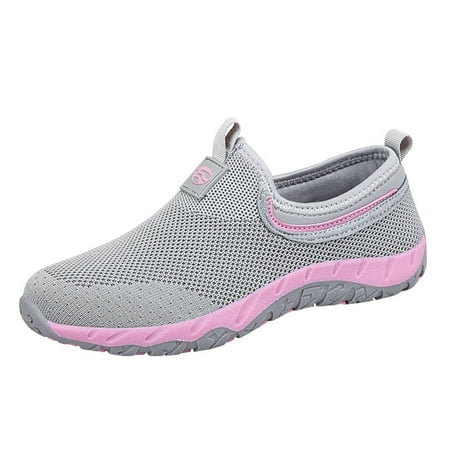Sneakers Women Non Slip Shoes Mesh Pink 38
