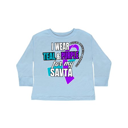 Inktastic Suicide Prevention I Wear Teal and Purple for My Savta Gift Toddler Boy or Toddler Girl Long Sleeve T-Shirt
Inktastic Suicide Prevention I Wear Teal and Purple for My Savta Gift Toddler Boy or Toddler Girl Long Sleeve T-Shirt