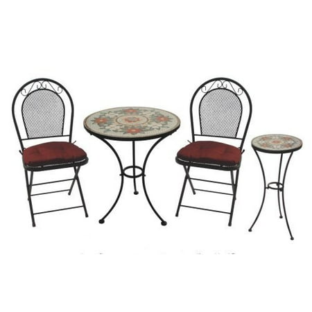 Charleston Wrought Iron And Ceramic Mosaic Bistro Set