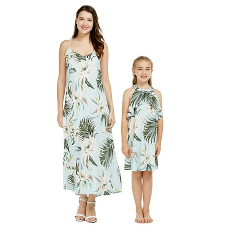 Matching Hawaiian Luau Mother Daughter Sweetheart and Ruffle Dress in Wispy Cereus Black
Matching Hawaiian Luau Mother Daughter Sweetheart and Ruffle Dress in Wispy Cereus Black