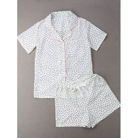 Ma&Baby Women s Casual 2Pcs Pajama Set Loose Short Sleeve Button-Down Top+Short Pants Sleepwear Suit
Ma&Baby Women s Casual 2Pcs Pajama Set Loose Short Sleeve Button-Down Top+Short Pants Sleepwear Suit