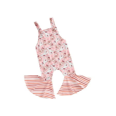 Thaisu Baby Kid Girls Jumpsuit Sleeveless Striped Rabbits Print Long Flare Pants Romper Easter Clothes
Thaisu Baby Kid Girls Jumpsuit Sleeveless Striped Rabbits Print Long Flare Pants Romper Easter Clothes