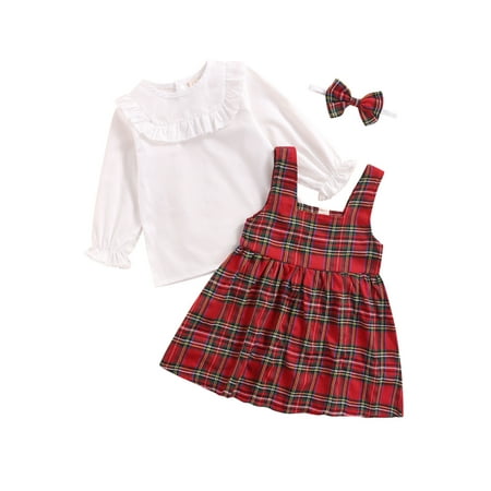 Sunisery Toddler Baby Girl Suspender Skirt Set Fall Clothes Puff Sleeve Shirt Floral Knit Sweater Plaid Ruffle Overall Dress
Sunisery Toddler Baby Girl Suspender Skirt Set Fall Clothes Puff Sleeve Shirt Floral Knit Sweater Plaid Ruffle Overall Dress