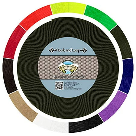 Country Brook Design - Olive Drab Green Sew On Hook and Loop (2 Inch 5 Yards)