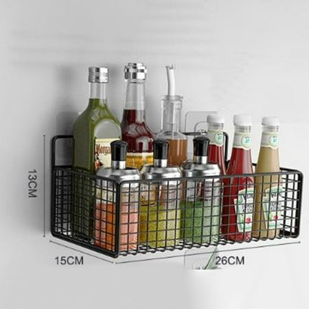 Shelf free punching wall hanging drain rack barbed wire storage basket