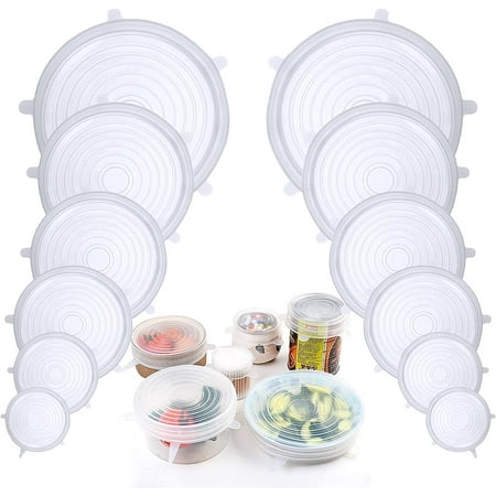 Silicone Stretch Lids. 12-Pack Reusable Silicone Lids and Food Covers for Food Storage. BPA-free Silicone Covers for Bowls. 6 Sizes to Fit Most Containers. Microwave & Dishwasher Use Safe
Silicone Stretch Lids. 12-Pack Reusable Silicone Lids and Food Covers for Food Storage. BPA-free Silicone Covers for Bowls. 6 Sizes to Fit Most Containers. Microwave & Dishwasher Use Safe
