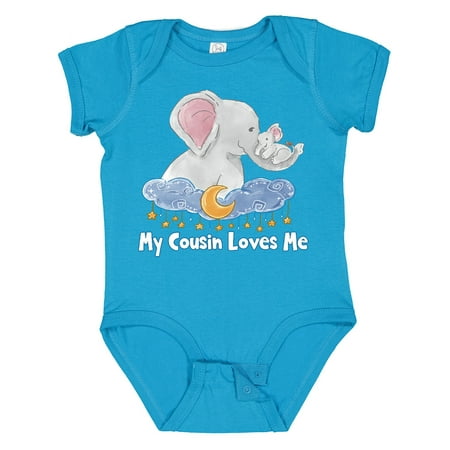 Inktastic My Cousin Loves Me Cute Elephants Clouds Moon and Stars Boys or Girls Baby Bodysuit
Inktastic My Cousin Loves Me Cute Elephants Clouds Moon and Stars Boys or Girls Baby Bodysuit