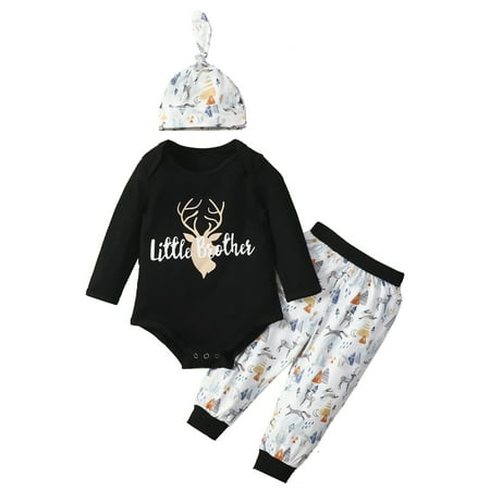 Sunisery Christmas 3Pcs Baby Girls Autumn Outfit Letter Deer Head Long Sleeve Bodysuit Tops Animal Pants Hat Black 6-12 Months
Sunisery Christmas 3Pcs Baby Girls Autumn Outfit Letter Deer Head Long Sleeve Bodysuit Tops Animal Pants Hat Black 6-12 Months