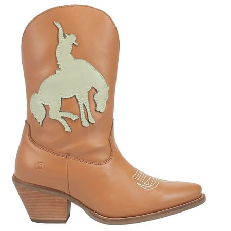 Dingo Womens Let Er Buck Snip Toe Boots Ankle Mid Heel 2-3