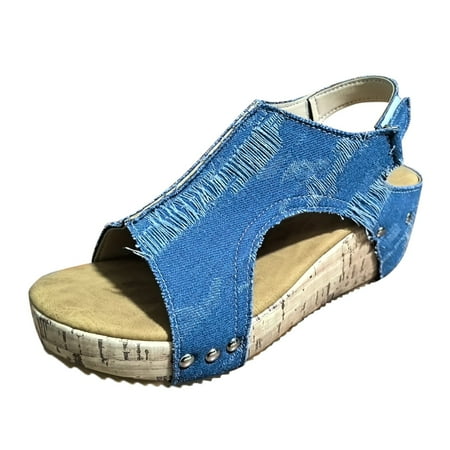 WNVMWI Sandals Women Flat Sandals Beach Flip Flops Arch Support for Women Blue Shoes Slippers Flip Flops Women s Summer Fashion Fish Mouth Denim Slope Heel Sandals Casual Comfortable Roman S Size 38
WNVMWI Sandals Women Flat Sandals Beach Flip Flops Arch Support for Women Blue Shoes Slippers Flip Flops Women s Summer Fashion Fish Mouth Denim Slope Heel Sandals Casual Comfortable Roman S Size 38