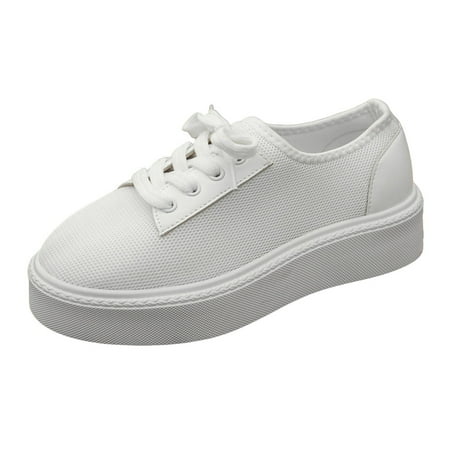 Zizocwa Breathable Mesh Sneakers for Women Non Slip Lace-Up Platform Casual Shoes Arch Support Thick Bottom Low Top Walking Board Shoes White Size6
Zizocwa Breathable Mesh Sneakers for Women Non Slip Lace-Up Platform Casual Shoes Arch Support Thick Bottom Low Top Walking Board Shoes White Size6