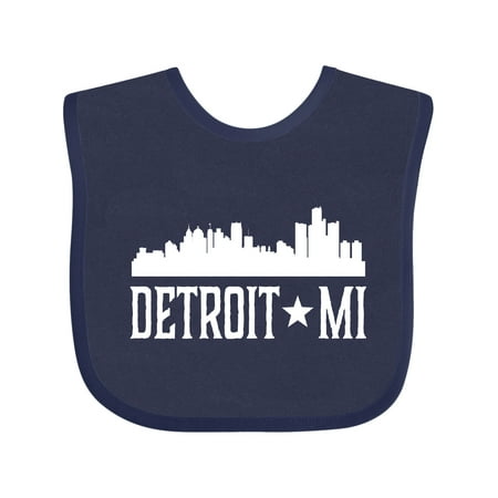 Inktastic Detroit Michigan Skyline MI Cities Gift Baby Boy or Baby Girl Bib