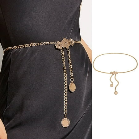 meijuhuga Women Belt Flower Buckle Round Pendants All Match Single Circle Chain Waistband Clothes Accessory
meijuhuga Women Belt Flower Buckle Round Pendants All Match Single Circle Chain Waistband Clothes Accessory