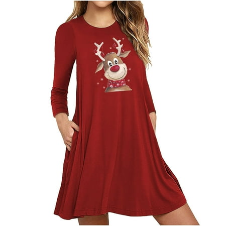 Sexy Fall Dresses for Women 2022 Corset Dress for Women Women Round Collar Long Sleeve Dress Casual Party Long Dress Black Dresses for Women Long Sleeve Red 5XL 
Sexy Fall Dresses for Women 2022 Corset Dress for Women Women Round Collar Long Sleeve Dress Casual Party Long Dress Black Dresses for Women Long Sleeve Red 5XL