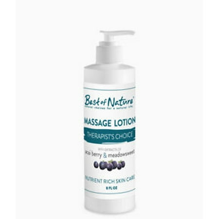 Best of Nature Therapists Choice Acai & Meadowsweet Massage Lotion - 8 Ounces